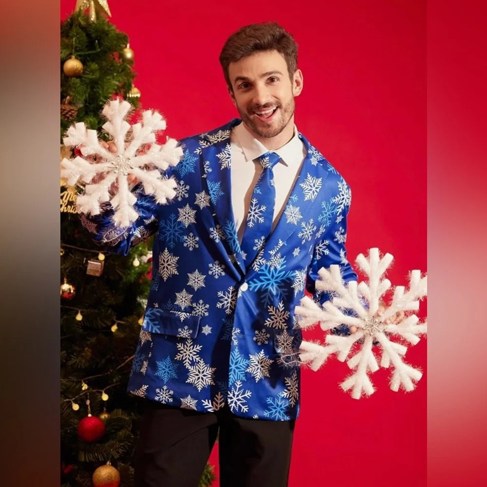 Holiday Suitmeister Snowflake Blazer
